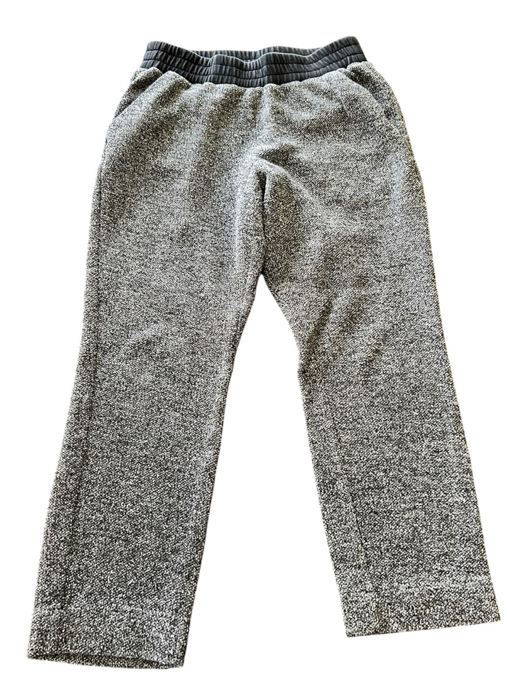 Varley gray black white textured pants black elastic waist
